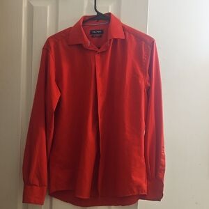 Nautica Men's Vibrant Red Dress Shirt
